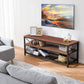 Myfurnideal TV Stand for 60" TV 3-Tier Entertainment Center with Storage for Living Room, Cherry - Walmart.com