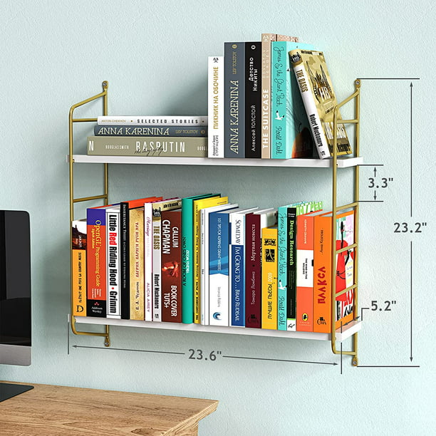 Myfurnideal Floating Shelf Adjustable Wall Mounted Shelves with 3 Panels for Living Room, Bedroom, Bathroom, Kitchen - Walmart.com