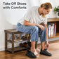 Myfurnideal Bamboo 3-Tier Shoe Rack Bench Sturdy Shoe Organizer for Entryway Bedroom Living Room Balcony, Hold up to 300lbs - Walmart.com
