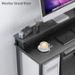 47" Computer Desk with Monitor Stand, Storage Shelves and Keyboard Tray Studying Writing Table for Home Office, Black - Walmart.com