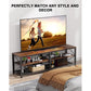 Myfurnideal TV Stand for 60" TV 3-Tier Media Console Table with Storage for Living Room, Rustic Brown - Walmart.com