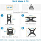 Full Motion TV Mount Monitor Wall Bracket for Most 13-42 Inch TVs and Monitors, Hold up to 44 lbs - Walmart.com