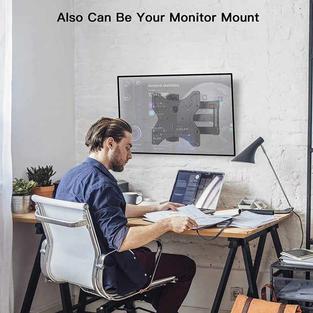 Full Motion TV Wall Mount Bracket for Most 13-42 Inches Flat Curved TVs, Weight Capacity Up to 77lbs, Max 200mmX200mm - Walmart.com