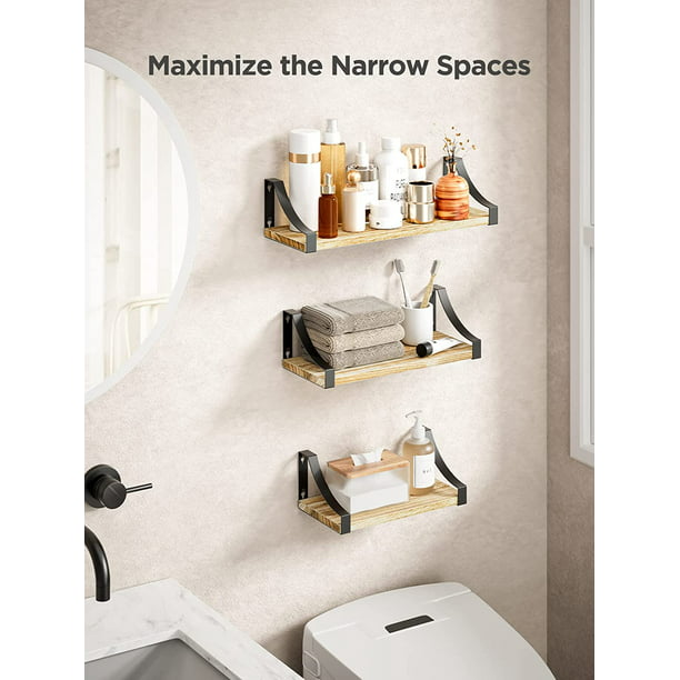Myfurnideal 3 Sets Floating Shelves Wall Mounted Shelves for Bedroom, Bathroom, Living Room, Kitchen, Laundry Room Storage & Decoration - Walmart.com
