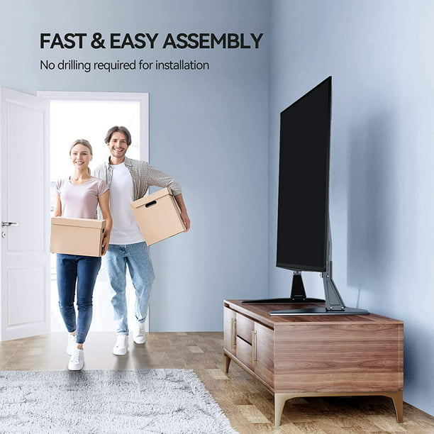 Myfurnideal Universal Table Top TV Stand for 22 - 65 Inch TVs with Height Adjustable Leg Stand, Holds up to 110 lbs, Max 800x500mm - Walmart.com