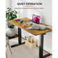 Electric Standing Desk with Wheels 55 x 24 Inch Height Adjustable Computer Stand Up Table for Home Office, Vintage Brown - Walmart.com