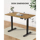 Kyspho Electric Standing Desk, 40 x 24 inch Height Adjustable Stand up Desk with Memory Preset, Sit Stand Home Office Desk, Rustic Brown