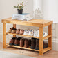 Bamboo 3-Tier Shoe Rack Bench Sturdy Shoe Organizer for Entryway Bedroom Living Room Balcony, Hold up to 300lbs - Walmart.com