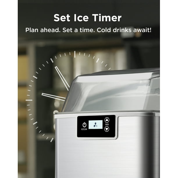 Nugget Ice Maker, 44lbs/24h, 100pcs/10min, Automatic Timer & Self-Cleaning for Home, Kitchen, Office, Bar, Party - Walmart.com