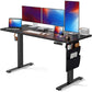 Electric Standing Desk with Storage Bag 55" x 24" Height Adjustable Computer Stand Up Table for Home Office, Black - Walmart.com