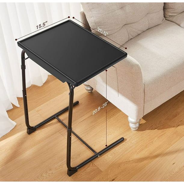 Myfurnideal Adjustable TV Tray Table with 6 Height & 3 Tilt Angle Folding TV Dinner Tray for Home, Office - Walmart.com