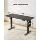 Electric Standing Desk with Storage Bag 55" x 24" Height Adjustable Computer Stand Up Table for Home Office, Black - Walmart.com