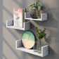 Myfurnideal 3 Sets Floating Shelves Wall Mounted U Shelf Storage Shelves for Bathroom, Bedroom, Living Room, Kitchen - Walmart.com
