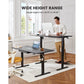 Electric Standing Desk with Drawer Height Adjustable Computer Stand Up Table for Home Office, 55x28 Inches, Black - Walmart.com