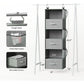 6-Shelf Hanging Closet Organizer Hanging Shelves for Closet with 3 Removable Drawers & Side Pockets, 12'' x 12'' x 43.3'' - Walmart.com