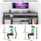 47" Computer Desk with Monitor Stand, Storage Shelves and Keyboard Tray Studying Writing Table for Home Office, Black - Walmart.com