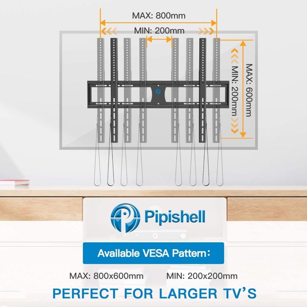 Fixed TV Wall Mount Bracket for 42-90 Inch Curved Screen TVs Hold up to 132lbs, Max 800x600mm, Fits 16", 18", 24" Wood Studs - Walmart.com