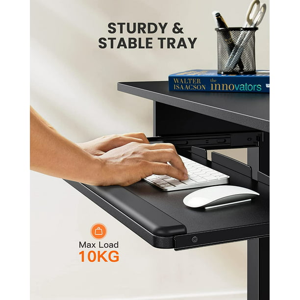 Electric Standing Desk with Keyboard Tray 55 x 28 Inches Height Adjustable Sit Stand up Desk Memory Computer Home Office Desk - Walmart.com