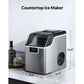 Ice Makers Countertop, 24pcs/13min, 45lbs/24h, 2 Ways to Add Water, Self-Cleaning, w/Scoop & Basket for Home, Kitchen, Office, Bar, Party - Walmart.com
