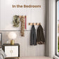 Myfurnideal 2 Packs Coat Rack Wall Mount Hooks Coat Hat Hanger for Wall Organized and Storage in Living Room, Bedroom, Light Brown - Walmart.com