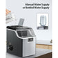Ice Makers Countertop, 24pcs/13min, 45lbs/24h, 2 Ways to Add Water, Self-Cleaning, w/Scoop & Basket for Home, Kitchen, Office, Bar, Party - Walmart.com