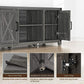 Console Cabinet for 65 Inch TVs with Media Shelves TV Stand Entertainment Center for Soundbar Barn Door TV Stand with Storage for Living Room - Walmart.com