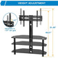 Swivel Floor TV Stand for 32-75 Inch TVs Height Adjustable Universal Corner TV Floor Stand with Storage and Cable Management, Max 600x400mm, Hold up to 110lbs - Walmart.com
