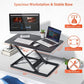 Adjustable Height Standing Desk Converter 28 Inch Wide Stand Up Desktop Riser for Home Office, Hold up to 22lbs - Walmart.com