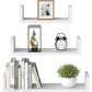 Myfurnideal 3 Sets Floating Shelves Wall Mounted U Shelf White Storage Shelves for Bathroom, Bedroom, Living Room, Kitchen - Walmart.com