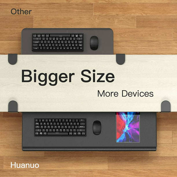 Keyboard Tray Under Desk with C Clamp 27 inch Keyboard Stand Slide Pull Out for Home or Office - Walmart.com