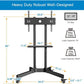 Myfurnideal Mobile TV Cart with Wheels Height Adjustable Rolling TV Stand for 23 to 60 inch Flat Panel TVs, Black - Walmart.com