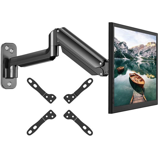 Monitor Wall Mount Bracket for 17 to 32 Inch Screens Adjustable Gas Spring Single Arm Stand, Hold up to 18lbs - Walmart.com
