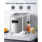 Portable Ice Makers Countertop, 9pcs/6min, 26lbs/24h, w/ 2 Sizes Bullet-Shaped Ice, Self-Cleaning, w/Scoop & Basket for Home, Kitchen, Office, Bar, Party, Silver - Walmart.com