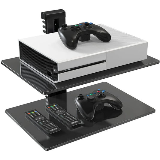 Floating AV Shelf Double Wall Mount TV Shelf - Holds up to 17.6lbs - DVD DVR Component Shelf - Perfect for Xbox, Projector, WiFi Router, Game Console and Cable Box - Walmart.com