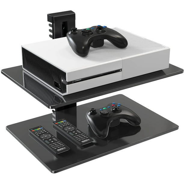 Floating AV Shelf Double Wall Mount TV Shelf - Holds up to 17.6lbs - DVD DVR Component Shelf - Perfect for Xbox, Projector, WiFi Router, Game Console and Cable Box - Walmart.com