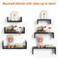 Myfurnideal 3 Sets Floating Shelves Wall Mounted U Shelf Black Storage Shelves for Bathroom, Bedroom, Living Room, Kitchen - Walmart.com