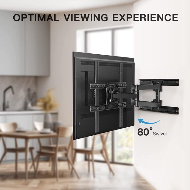 Full Motion TV Wall Mount Bracket for Most 17-55 Inches Flat Curved TVs, Holds up to 88lbs, Max 400mmX400mm - Walmart.com
