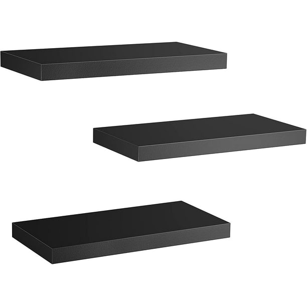 Myfurnideal 3 Packs Floating Shelves with Invisible Brackets Wall Mounted Shelves for Bedroom, Bathroom, Living Room, Kitchen - Walmart.com