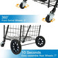 Folding Shopping Cart with Dual Swivel Wheels for Groceries, Holds up to 66Ibs - Walmart.com