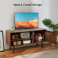TV Console Table with Storage for 55 inch TV Retro Wood TV Stand & Entertainment Center for Living Room Bedroom - Walmart.com