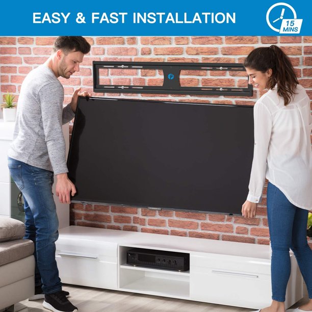 Fixed TV Wall Mount Bracket for 42-90 Inch Curved Screen TVs Hold up to 132lbs, Max 800x600mm, Fits 16", 18", 24" Wood Studs - Walmart.com