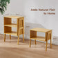 2-Pack Stackable End Tables Bamboo Nightstand with Storage Bedside Tables for Bedroom, Livingroom - Walmart.com