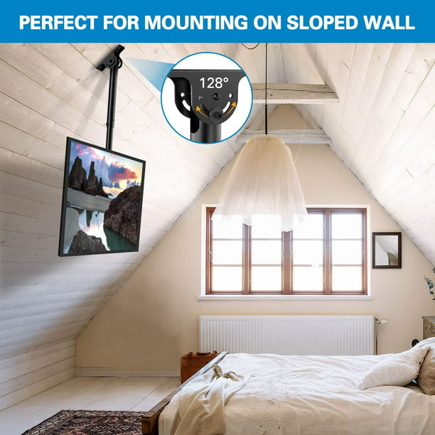 Ceiling TV Mount for 26-65 inch TVs Hanging Full Motion TV Mount Bracket, Holds up to 110lbs, Max 400x400mm