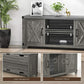 Console Cabinet for 65 Inch TVs with Media Shelves TV Stand Entertainment Center for Soundbar Barn Door TV Stand with Storage for Living Room - Walmart.com
