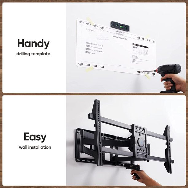 Myfurnideal Full Motion TV Wall Mount for Most 50-90 inch Flat Curved Screen TV Mount Bracket with Dual Articulating Arms, Hold up to 132 lbs - Walmart.com