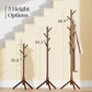 Coat Rack Stand with 3 Height Options and 8 Hooks Wooden Freestanding Coat Rack for Home, Office, Entryway, Hallway - Walmart.com