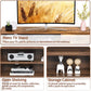TV Console Table with Storage for 55 inch TV Retro Wood TV Stand & Entertainment Center for Living Room Bedroom - Walmart.com