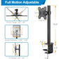 Single Monitor Stand Mount, Height Adjustable Stand Fits 13" to 32" Screen