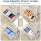 4 Drawer Dresser Fabric Storage Tower with Wood Top Organizer Unit for Closets Bedroom Nursery Room Hallway - Walmart.com
