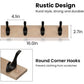 Myfurnideal 2 Packs Coat Rack Wall Mount Hooks Coat Hat Hanger for Wall Organized and Storage in Living Room, Bedroom, Light Brown - Walmart.com